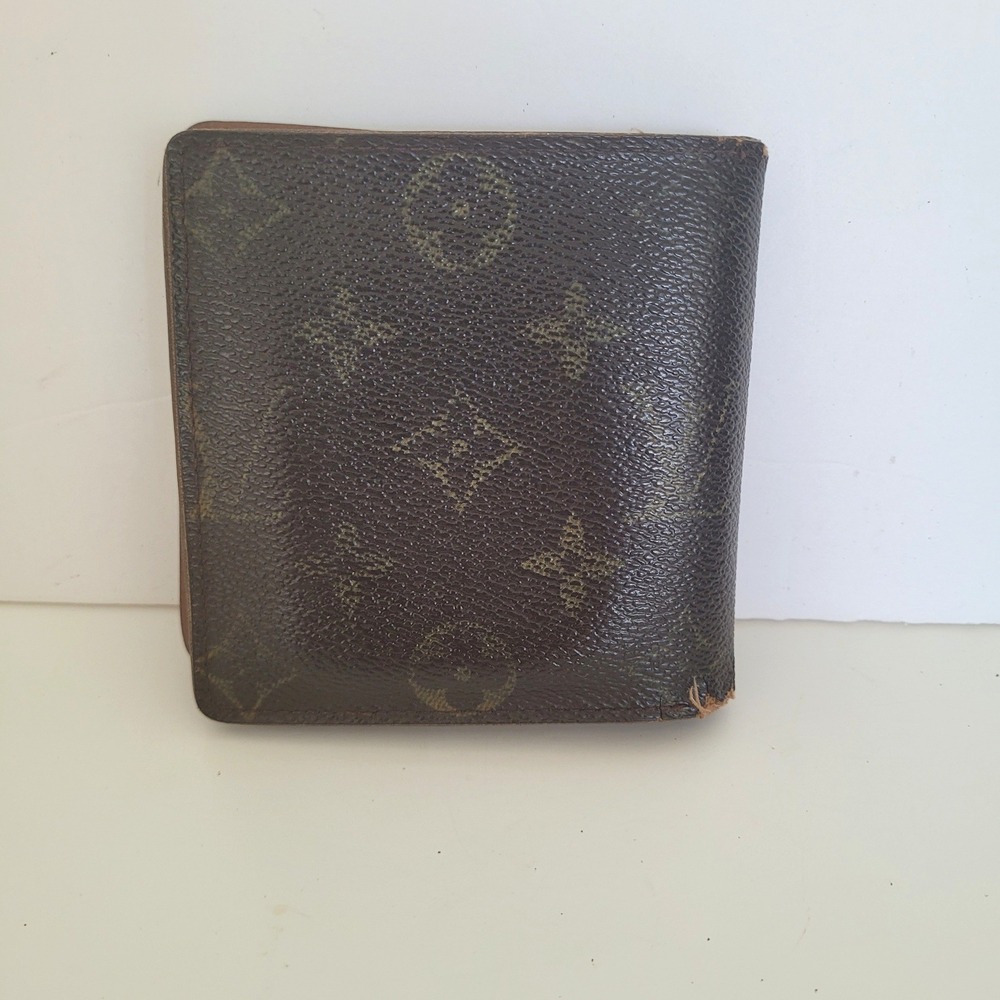 Louis Vuitton Monogram Bifold Wallet Brown Canvas Coin Pocket Made in France - Picture 2 of 12